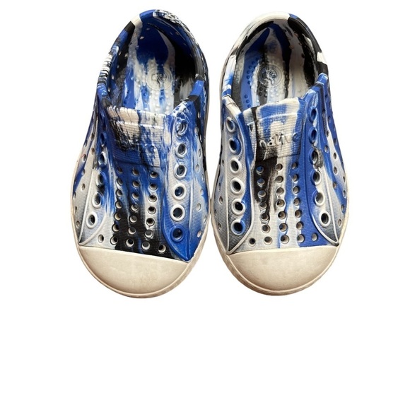 Blue Marble Tie Dye Baby/ Toddler Native Shoes Size C 4 - Picture 3 of 4